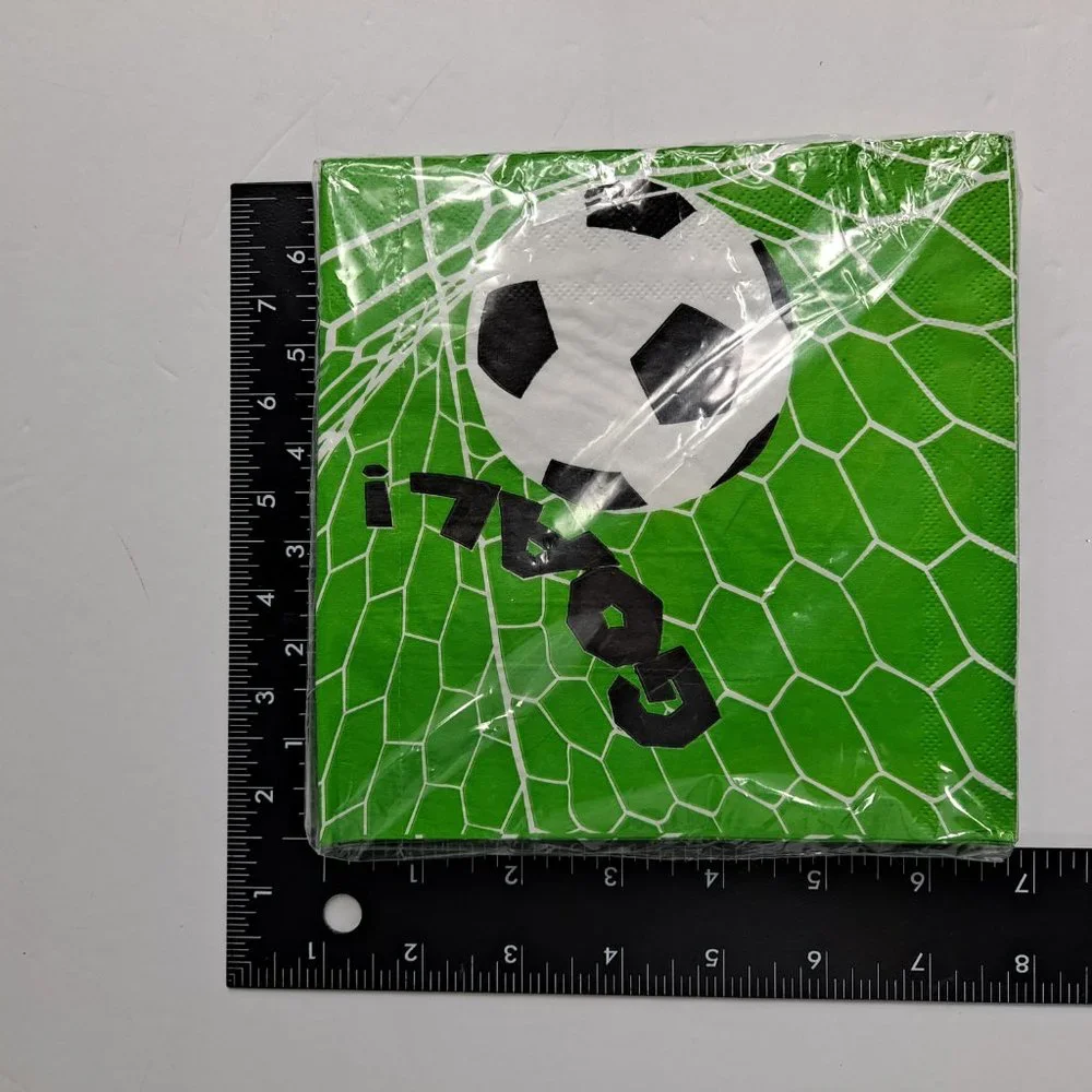 Soccer Goal paper Napkins Green White Black Party Team dinner 25 pack